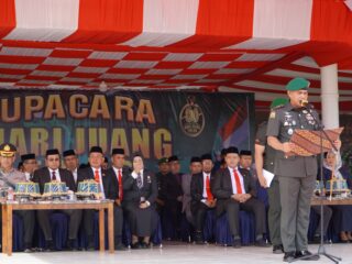 DANDIM SIDRAP MEMIMPIN UPACARA HARI JUANG TNI AD, TEMA "MANUNGGAL DENGAN RAKYAT UNTUK INDONESIA BERSATU, BERDAULAT, SEJAHTERA, DAN MAJU"