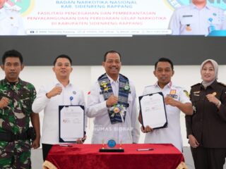 Perkuat Sinergi, Pemkab Sidrap dan BNN Tandatangani MoU Pemberantasan Narkoba