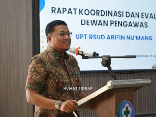 Sekda Sidrap Pimpin Evaluasi RSUD Arifin Nu’mang, Perkuat Peran Dewas dan Tata Kelola