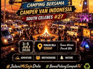 Puncak Bila Sidrap Diserbu Camper Van, Ratusan Komunitas Siap Camping Bareng di Dataran Tinggi Eksotis