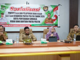 Tingkatkan Akuntabilitas Dana Parpol, Pemkab Sidrap Gelar Sosialisasi Penyusunan LPJ