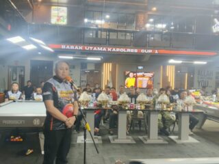 Kapolres Sidrap Cup I Resmi Dibuka, Turnamen Biliar Berhadiah Total Rp120 Juta